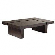 Platform block coffee table with lines