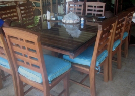 teak-12-seat-dining-table-with-glass-top-and-dining-chairs