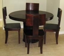 Round Four seater table with curve back chairs