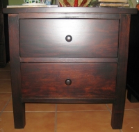 simple two drawer night stand