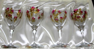 Katrina Abrahams Handpainted Wine Glasses